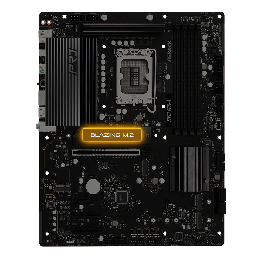 ASRock Z890 Pro-A LGA 1851 ATX Motherboard - Newegg.com